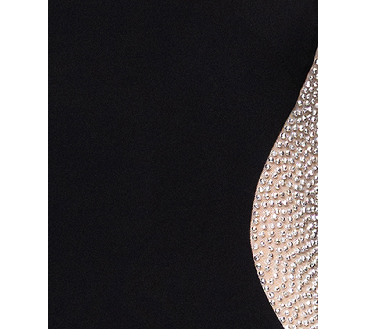 Xscape Petites Womens Embellished Polyester Evening Dress In Black