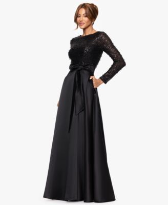 Women's Long Sleeve Ball Gown