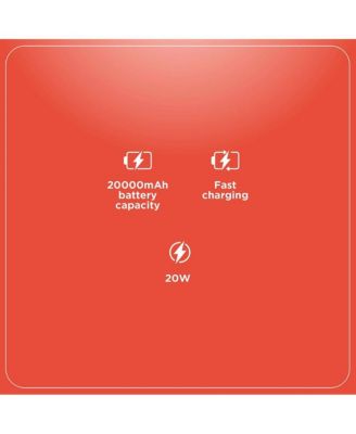 Portable Charger Power Bank 20,000 mAh 74 Watt Hour With Digital Display and USB A and USB C Fast Charging 2309274