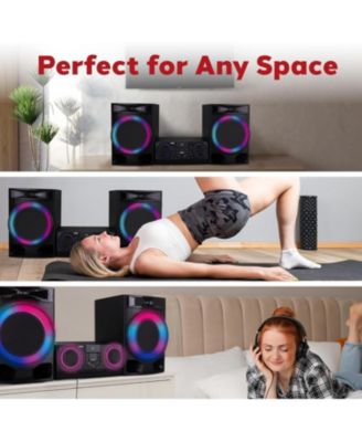 3-Piece Mini Hi-Fi Bluetooth Stereo System - Black (PHSKR28.5
