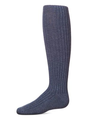 Little Girls Ribbed Cotton Blend Sweater Tights