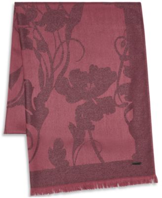 Women's Metallic Floral Wrap