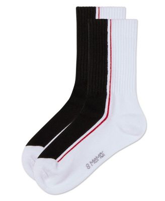 Girls Color Block Stripe Crew Socks