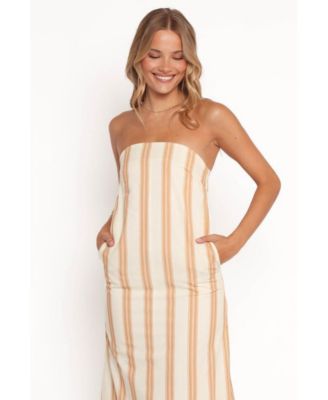 Women's Luisa Midi Dress - Brown Stripe