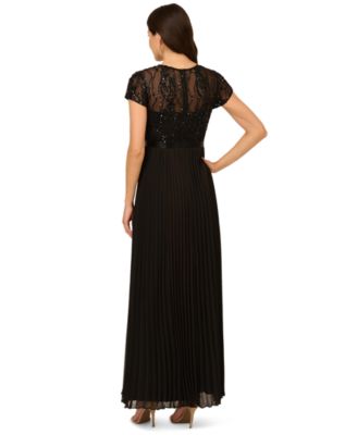 Petite Beaded Pleated Dress