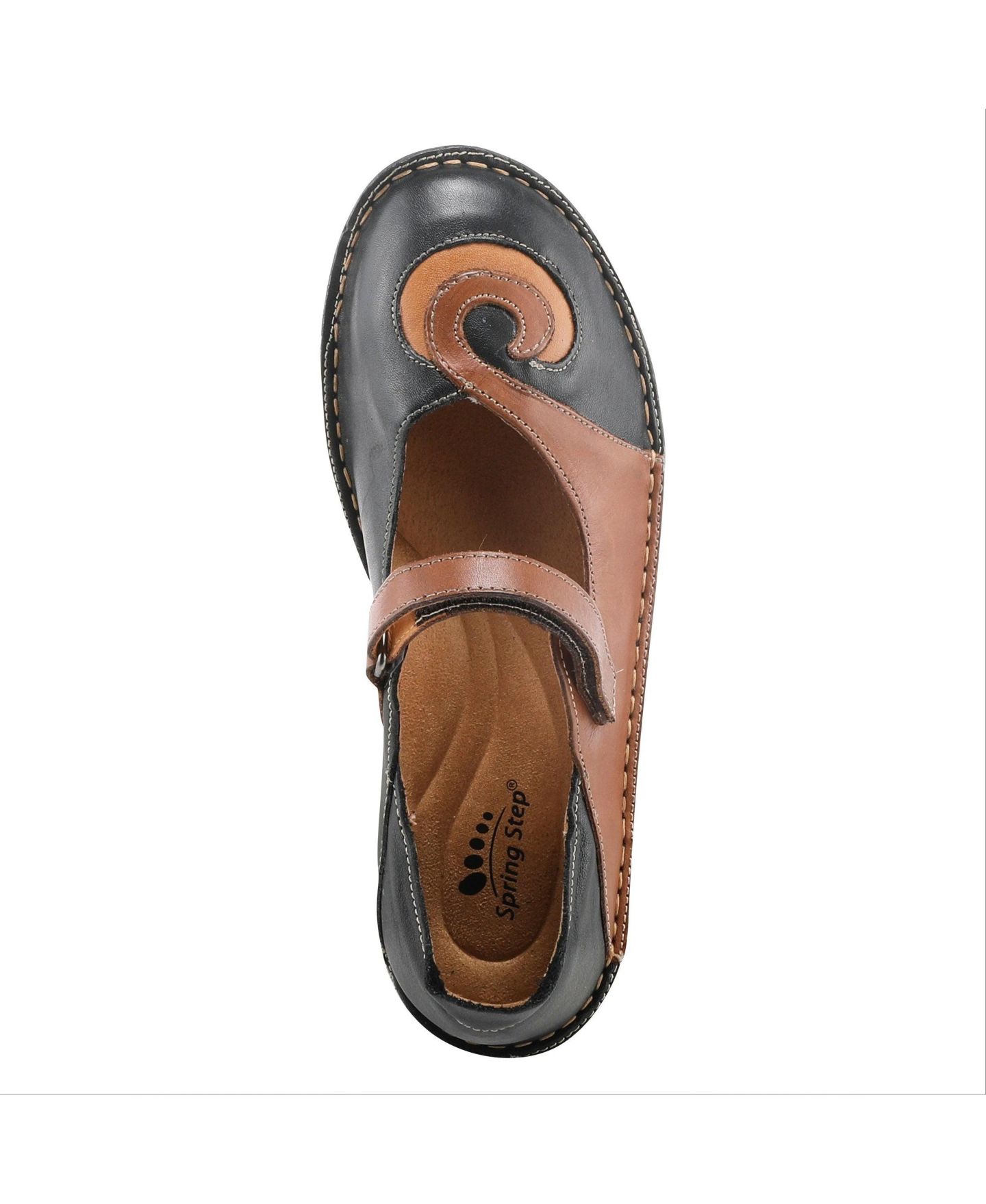 Женские балетки Spring Step Cosmic Mary Jane with Smooth Leather Upper, цвет: Чёрный — фото 3