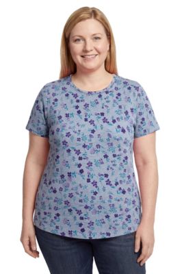 Plus Size Within Perfect Printed Short-Sleeve Crewneck Tee