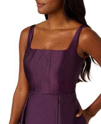 Petite Square-Neck Sleeveless Midi Dress