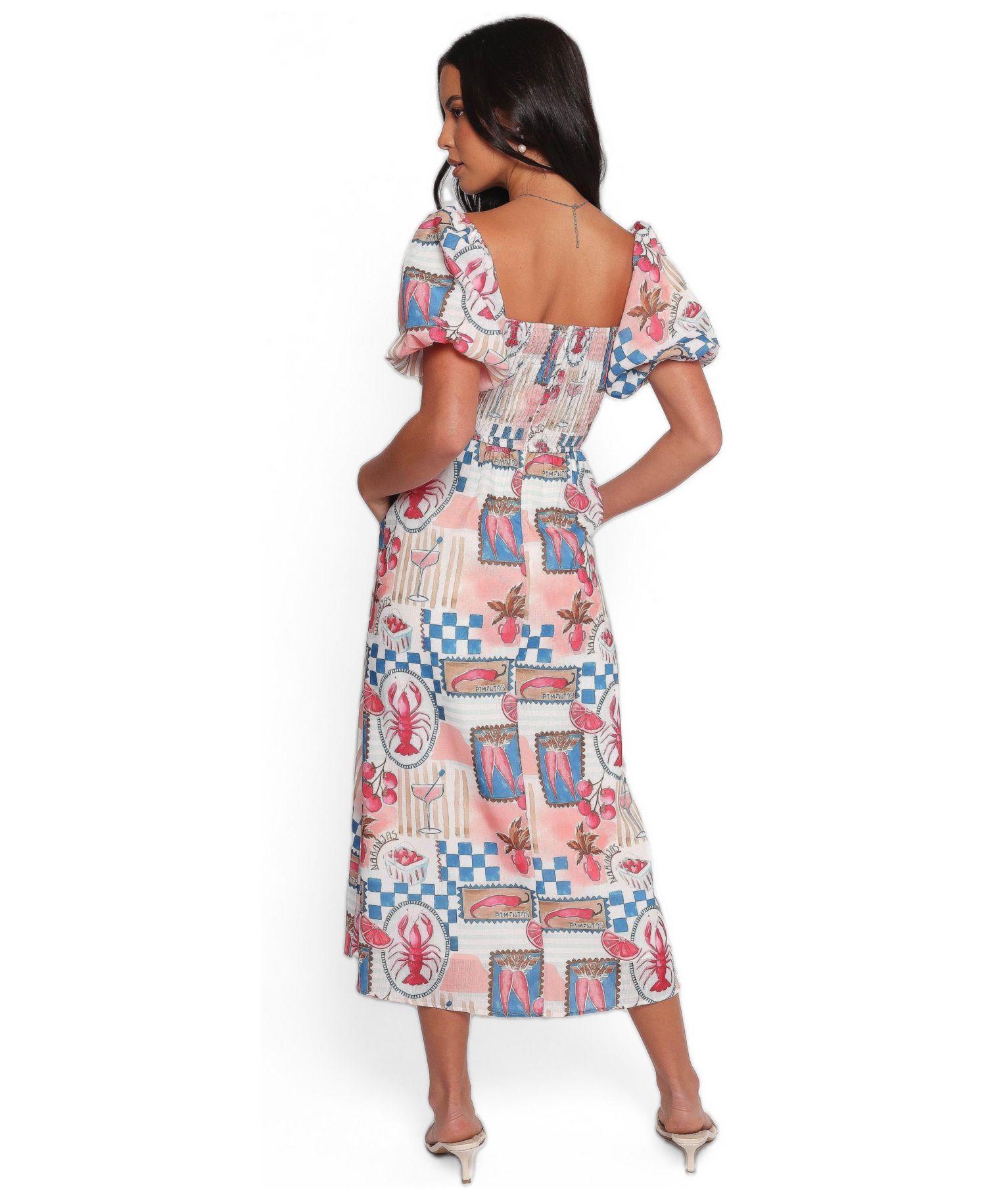 Women's Clo Puff Sleeve Midi Dress