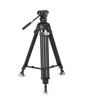 FreeBlazer AD-100 3-Section Heavy-Duty Carbon Fiber Tripod with Video Head