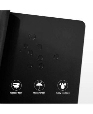 Pure Black PU Leather Desk Mat - 31.4” x 15.7” Large Mouse Pad & Writing Surface | Dual-Sided Office Desk Pad for Keyboard, Laptop, and Workspace - Non-Slip Base