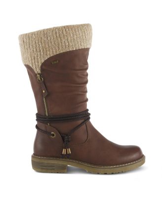 Acaphine Water-Resistant Booties with Faux Shearling Lining