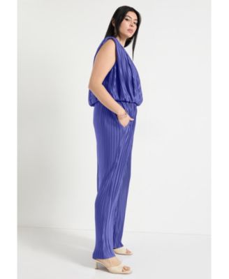 Women's June + Vie Plisse Dolman-Sleeve Cropped Top