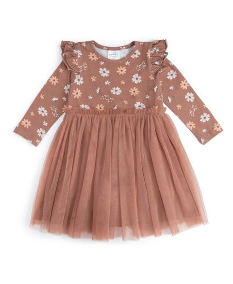 Платье Sweet Wink Ditsy Fall Floral Long Sleeve Tutu Dress для девочек, цвет: Разноцветный