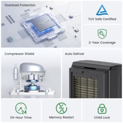 80 Pint Energy Star Dehumidifier with Drain Hose for Home, Basement & Large Space, up to 5000 Sq. Ft