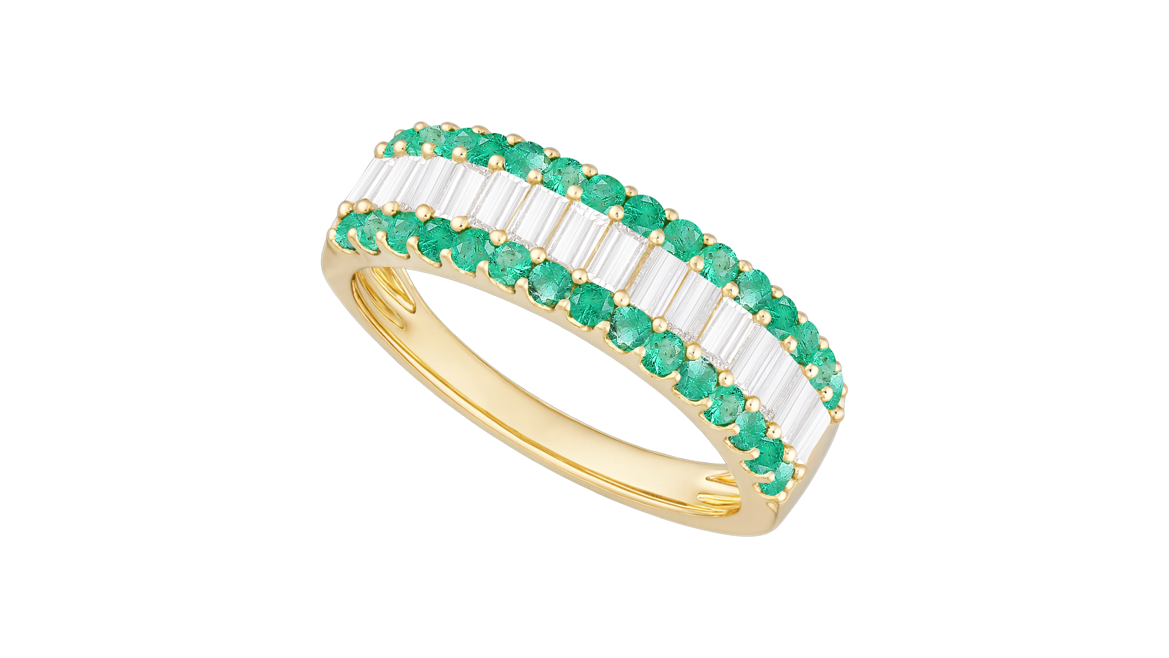 Macy's Gemstone and Diamond Ring (1/4 ct. t.w.) 14K Gold White