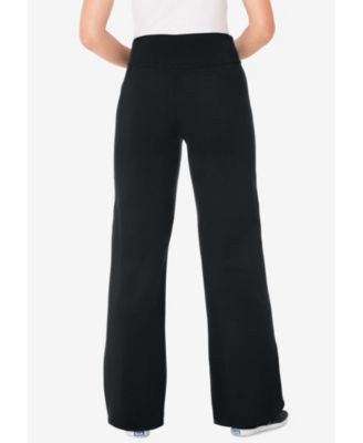 Women's Within Tall Stretch-Cotton Knit Pull-On Wide-Leg Leggings