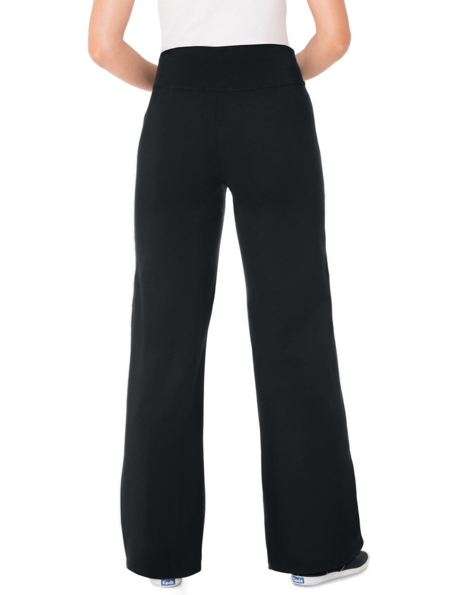 Women's Within Tall Stretch-Cotton Knit Pull-On Wide-Leg Leggings