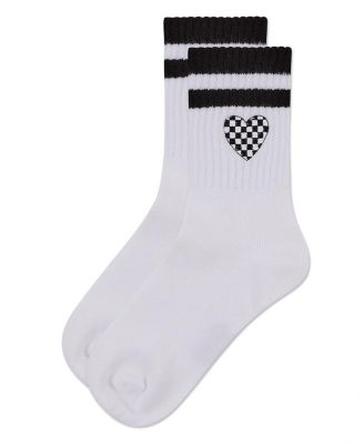 Big Girls Checkered Heart Crew Socks