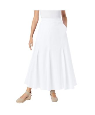 Plus Size Wide Elastic Waist Skirt