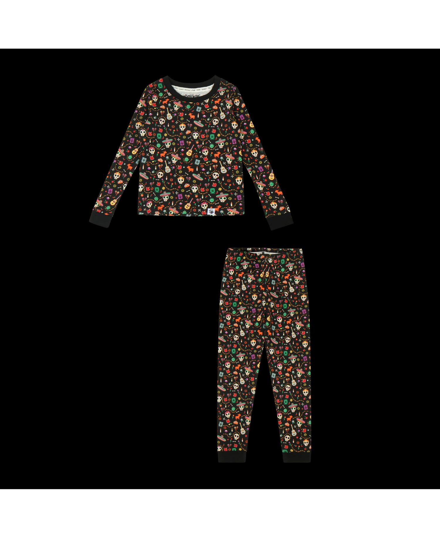 Kids Dia de los Muertos 2-Piece Set - Calaveras & Icons Print