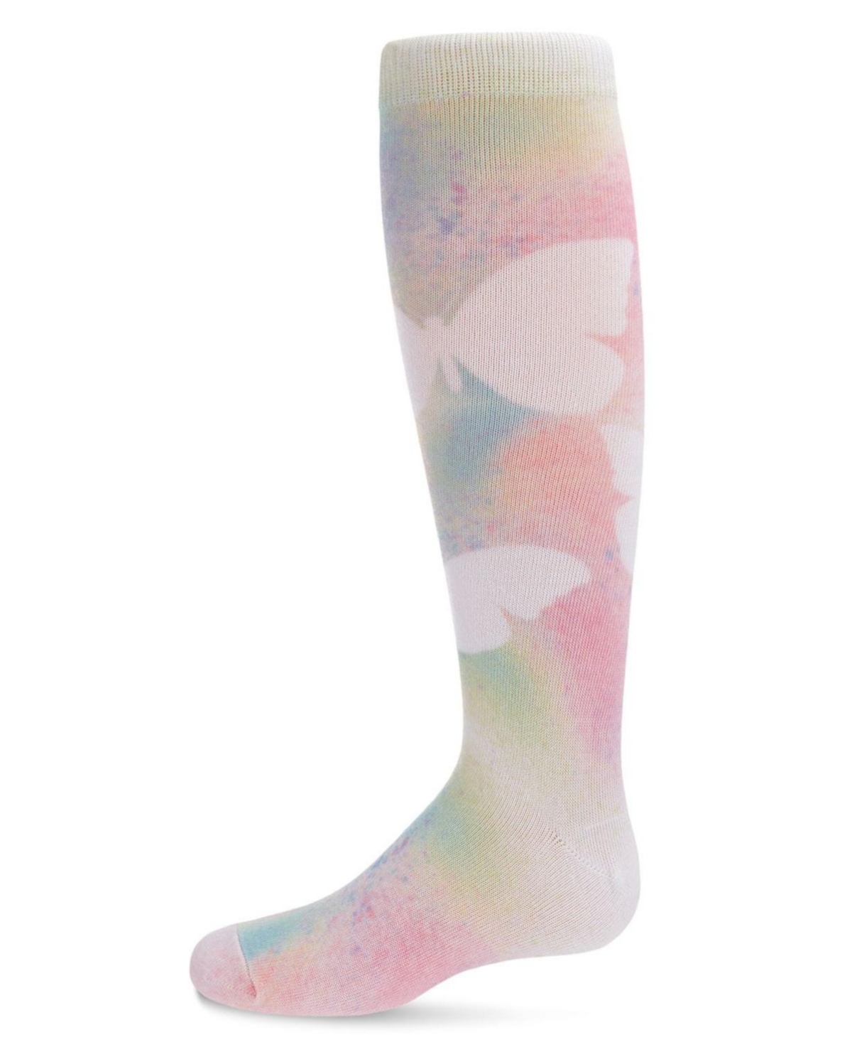 Memoi Pastel Butterfly Girls Knee High Sock