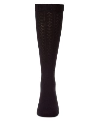 Big Girls Diamond-Patterned Rayon Blend Knee Sock