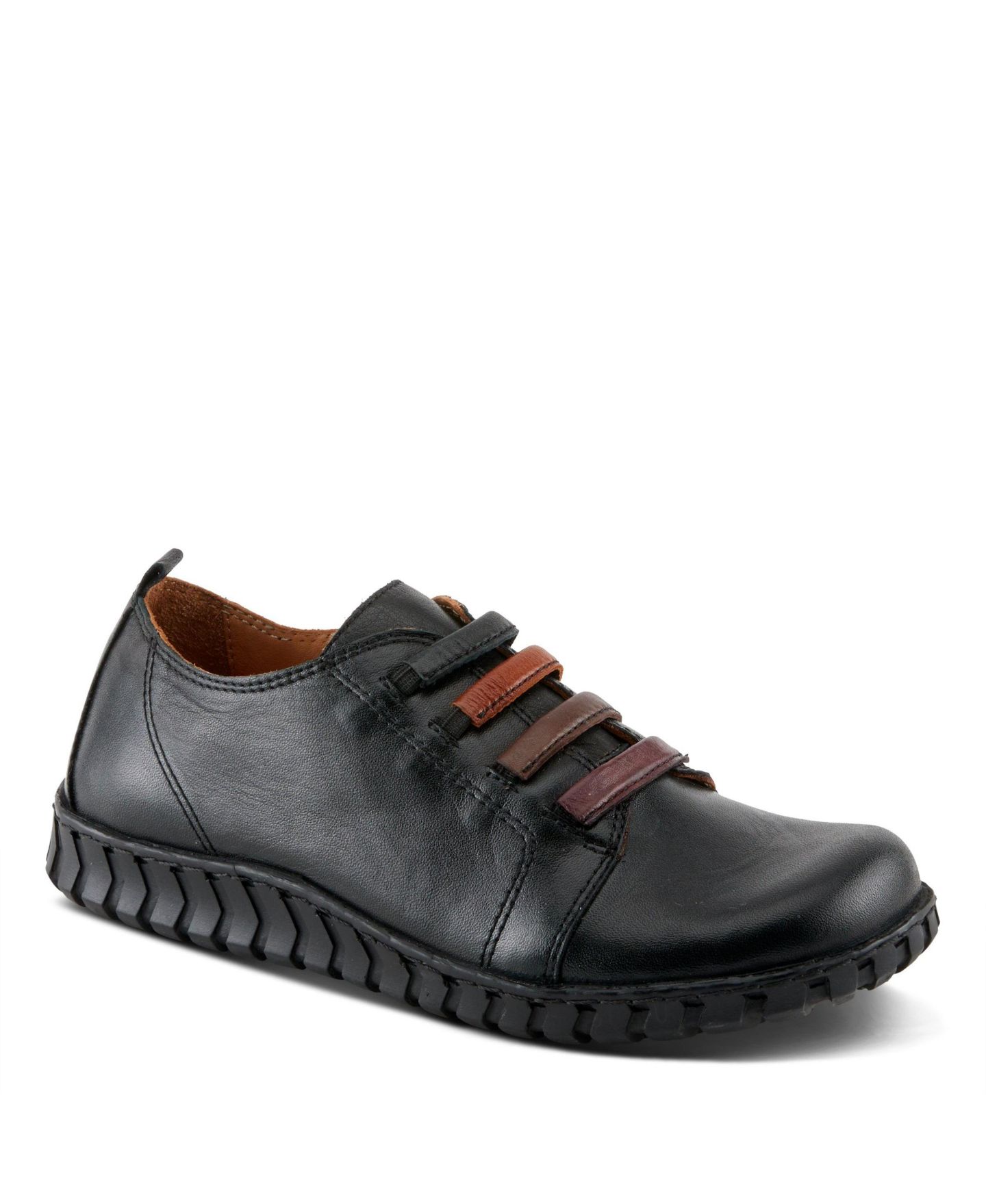 Женские туфли Spring Step Emmalina Slip-On Oxford with Leather Upper, цвет: Чёрный — фото 1