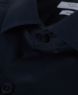 Solid Sateen Slim Fit Dress Shirt