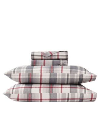 Highland Plaid Extra Deep Pocket 300-Thread Count 4-Pc. Sheet Set, Full