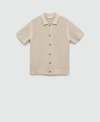 Men's Openwork Knitted Shirt