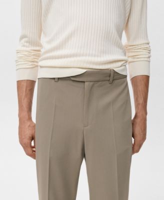 Men's Pleated Slim-Fit Pants