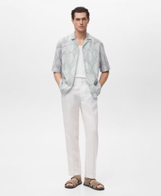 MANGO - Men's Printed Short-Sleeved Shirt