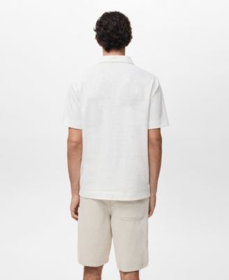 Men's Structured Knitted Polo Shirt