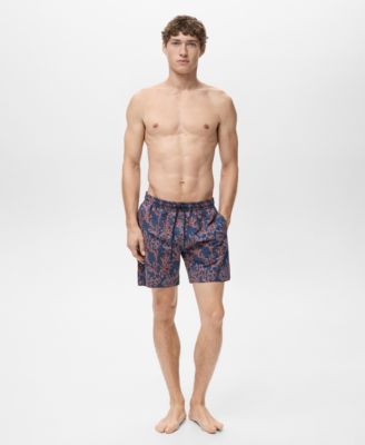 Men's Coral Print Swimsuit