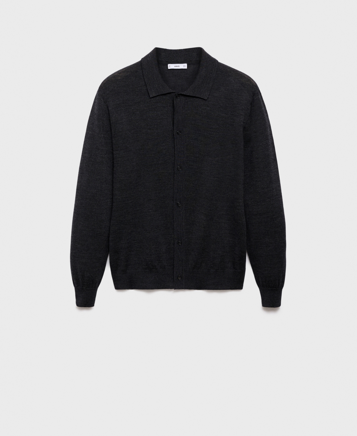 Mango Wool Cardigan In Black