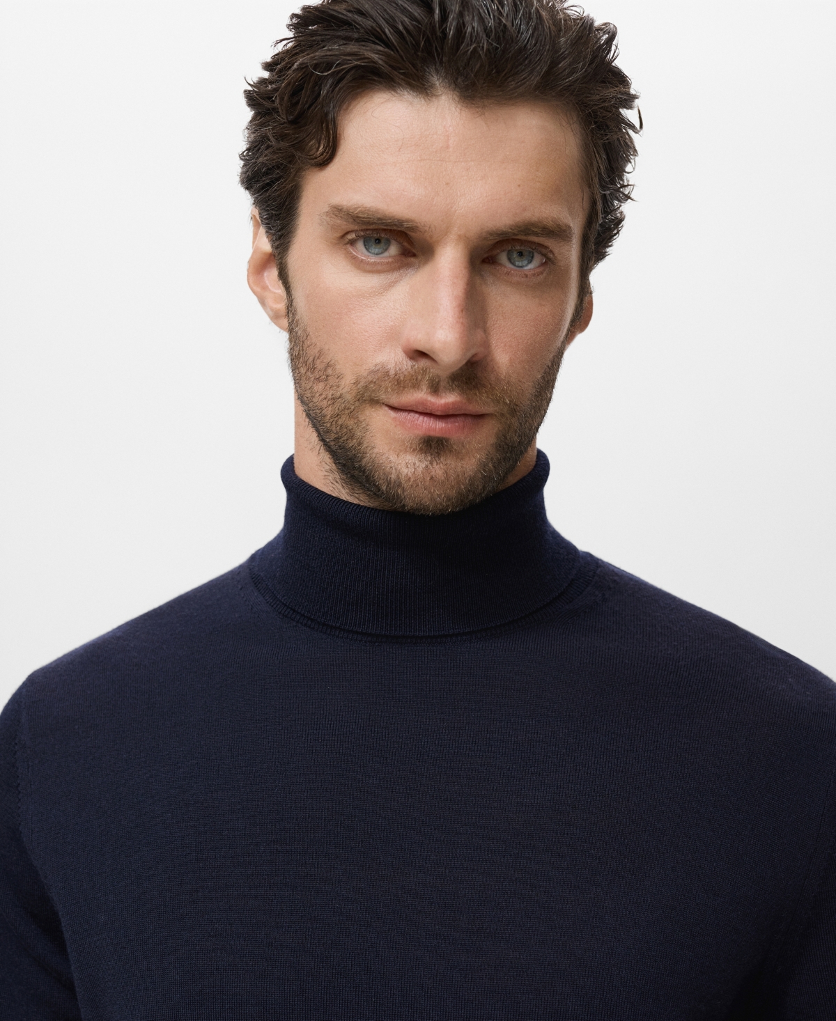 Mango Turtleneck Wool Sweater In Multi