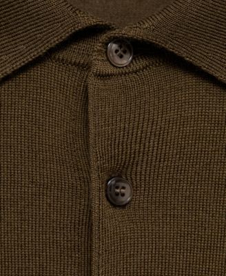 Men's Wool Knitted Polo Sweater