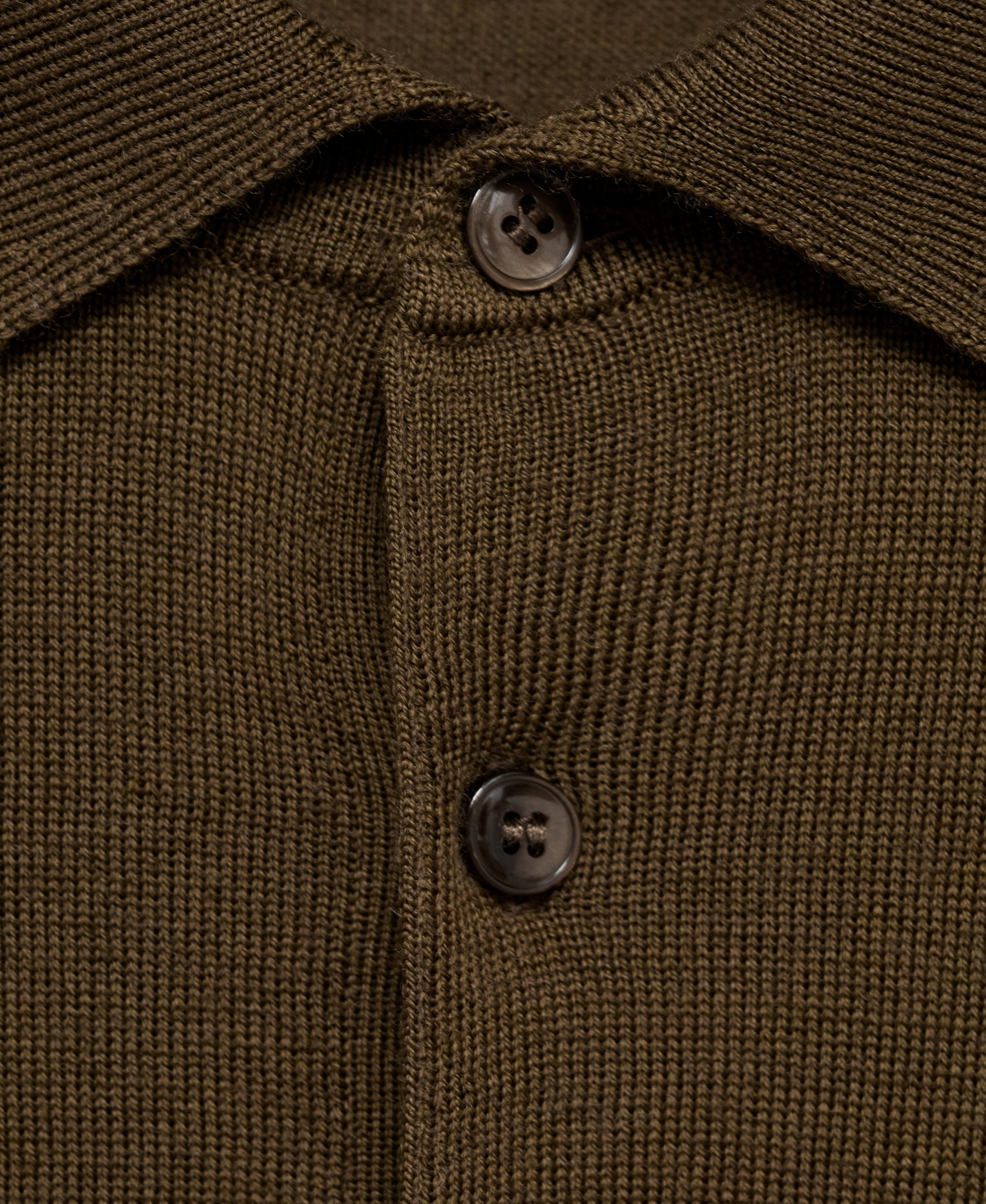 Mango Men's Wool Knitted Polo Sweater In Green