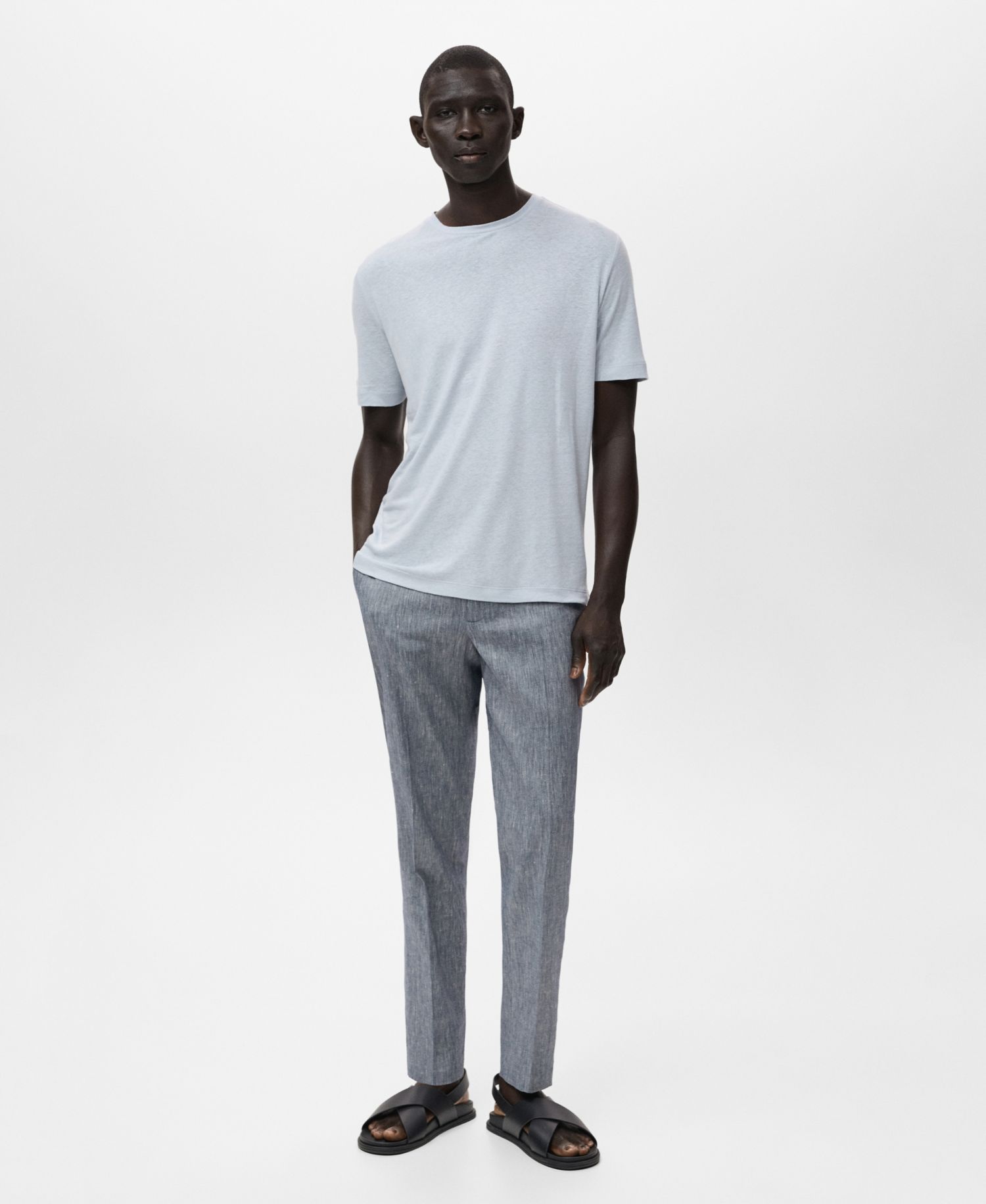 Men's Linen Slim-Fit T-Shirt