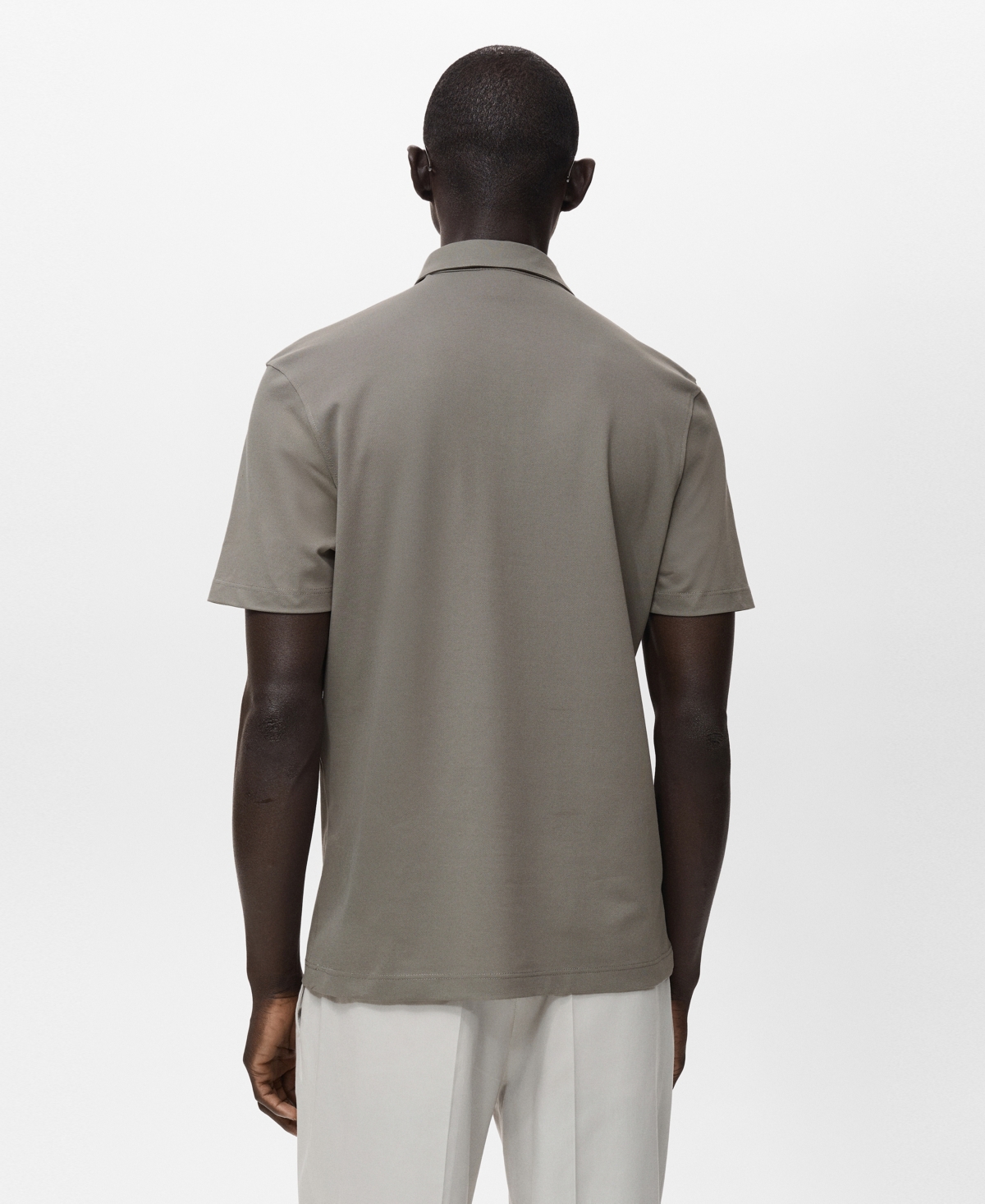 Mango Men's Cotton Pique Polo Shirt