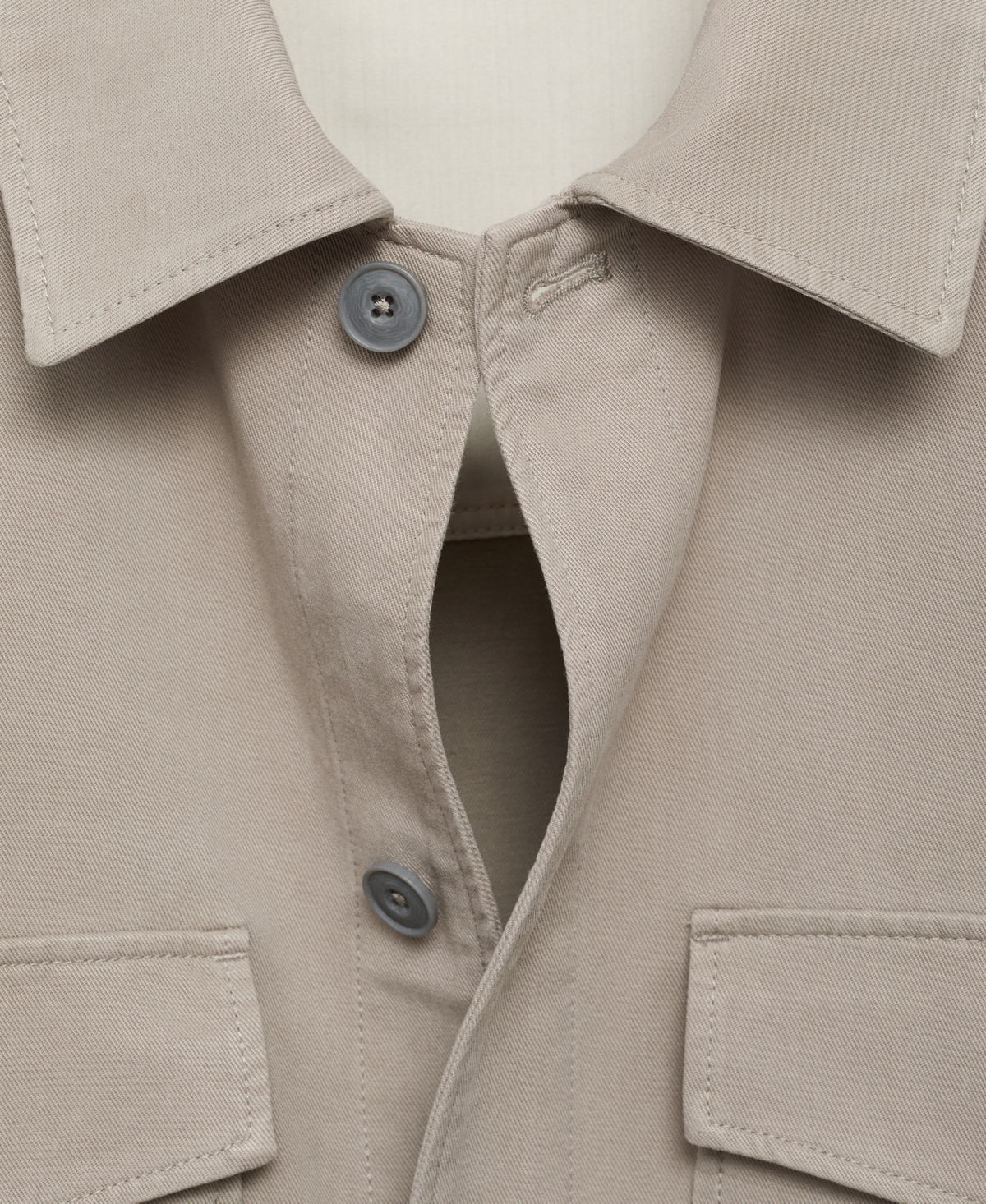 Mango Men's Pockets Lyocell Cotton Jacket In Neutral