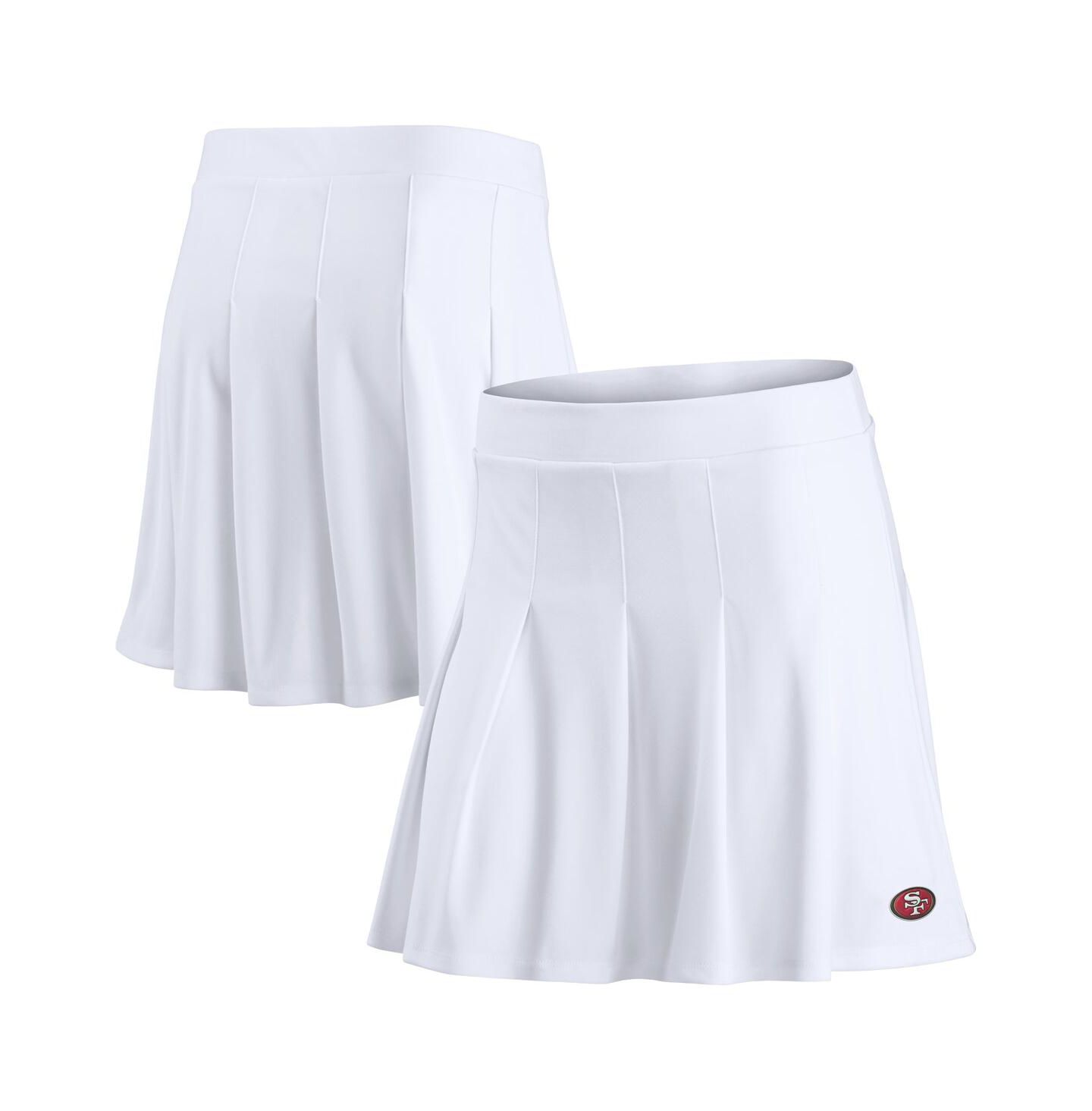 Женская юбка-шорты Fanatics White San Francisco 49ers Primary Logo Tennis Skort — фото 1