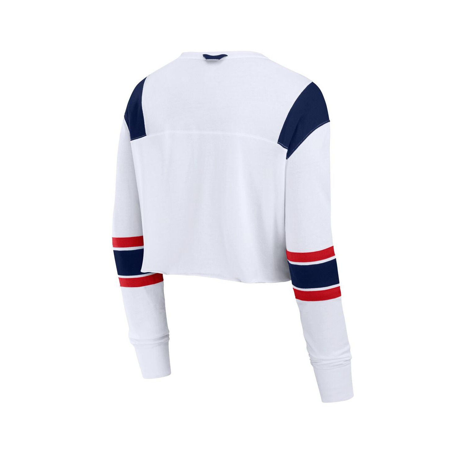 Women's White Tennessee Titans Stretch Cropped Fashion Long Sleeve T-Shirt