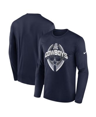 Nike - Men's Navy Dallas Cowboys Primetime Legend Icon Performance Long Sleeve T-Shirt