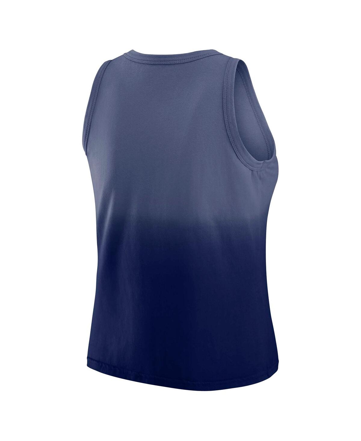 Wear By Erin Andrews X Gracie Women's Navy New York Giants Ombre Tank Top In Blue
