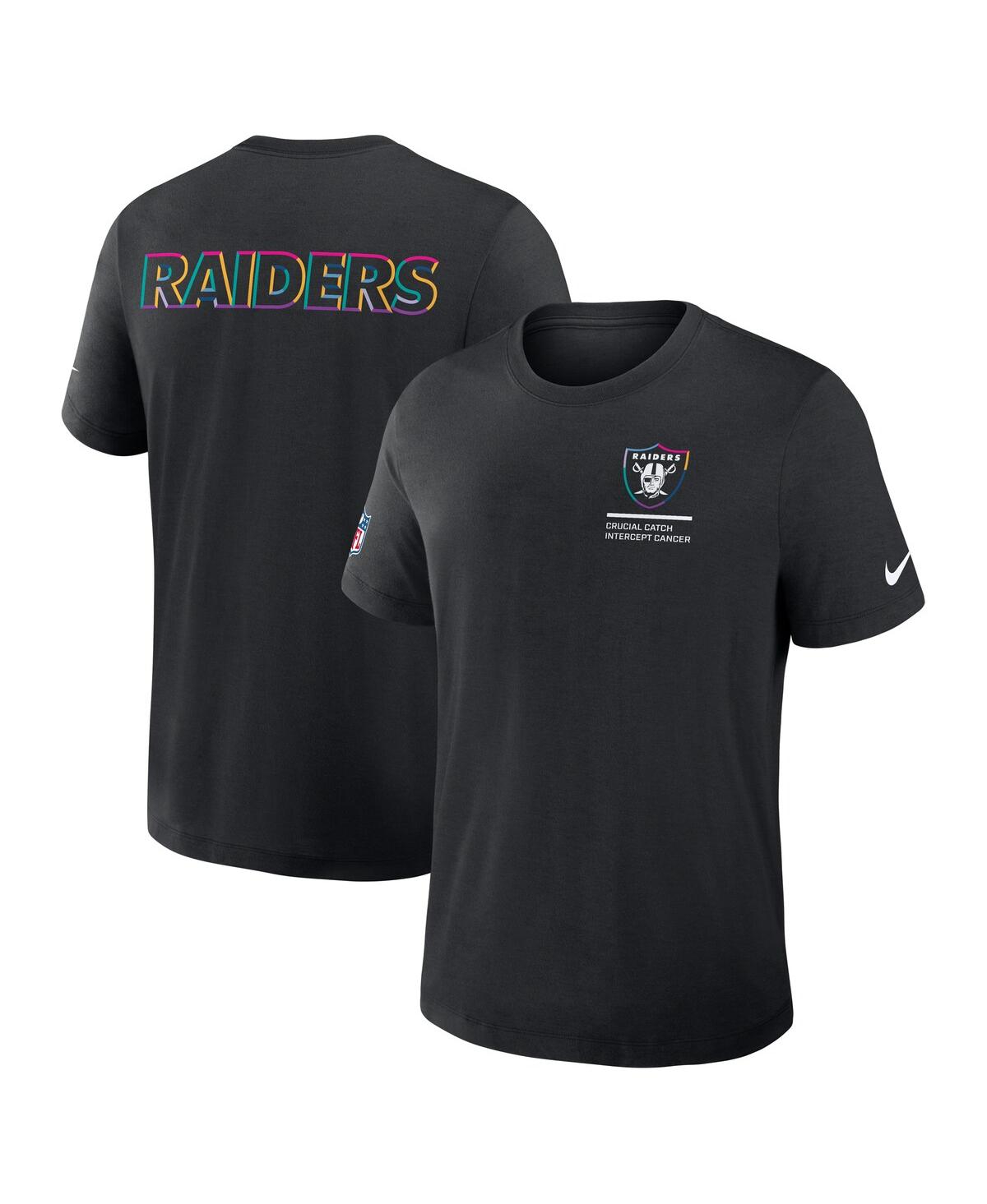 Nike Men's Black Las Vegas Raiders 2025 Nfl Crucial Catch Tri-blend Dri-fit T-shirt In Black