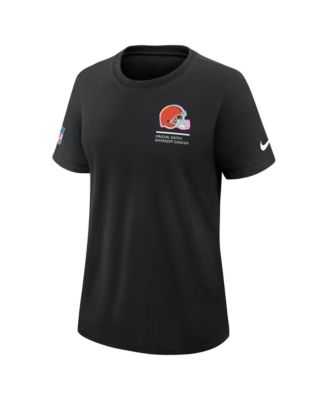 Women's Black Cleveland Browns 2025 NFL Crucial Catch Tri-Blend Dri-FIT T-Shirt