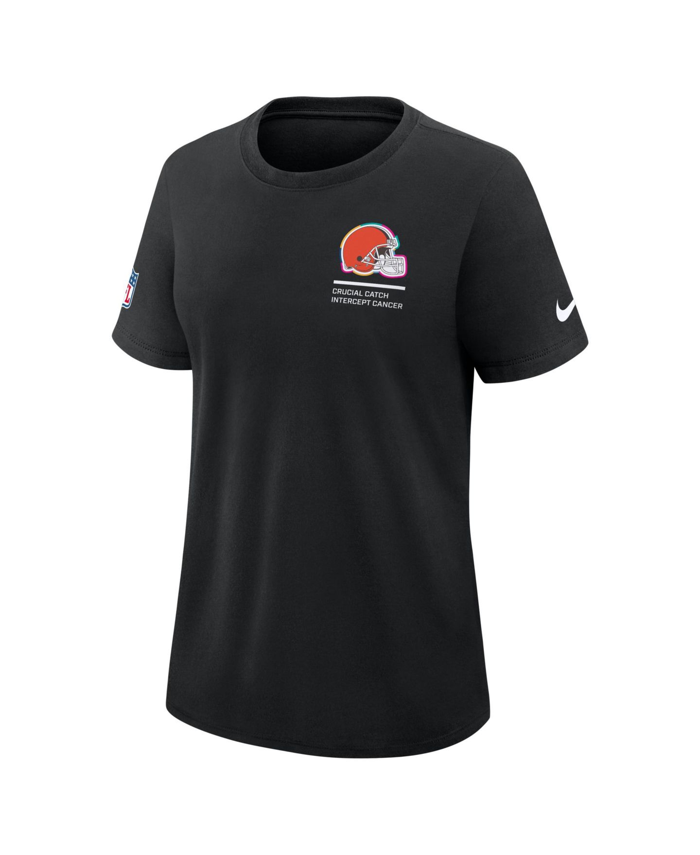 Женская футболка Nike Black Cleveland Browns 2025 NFL Crucial Catch Tri-Blend Dri-FIT — фото 5