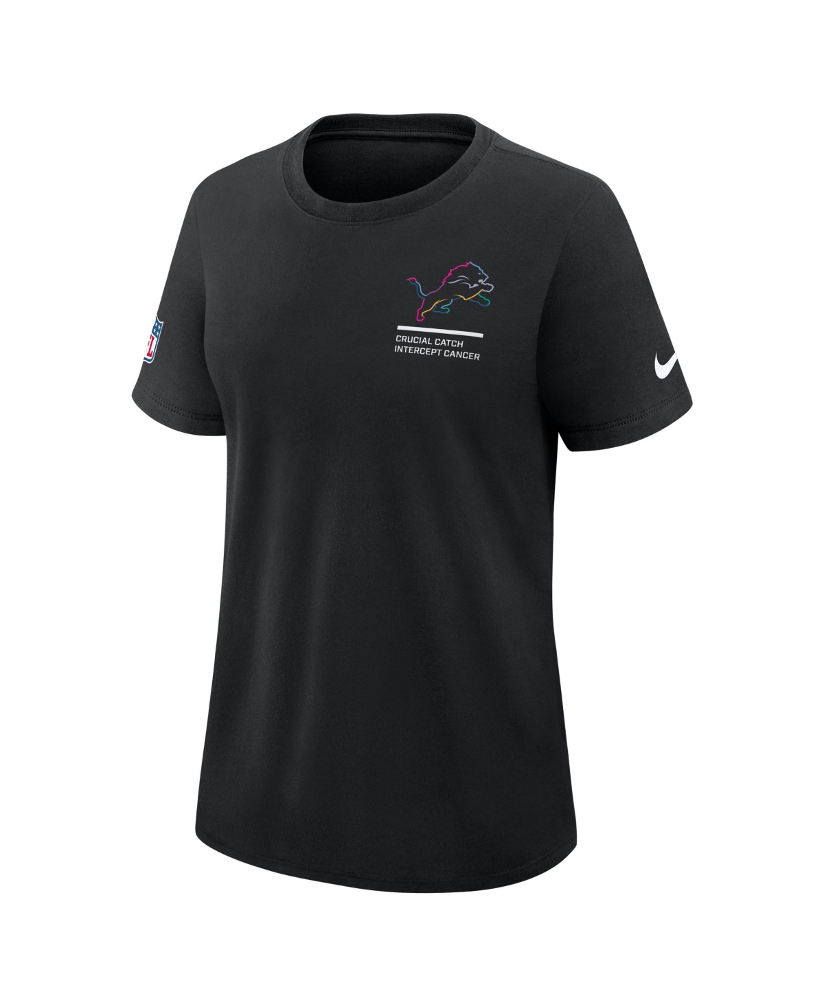 Nike Women's Black Detroit Lions 2025 Nfl Crucial Catch Tri-blend Dri-fit T-shirt In Black